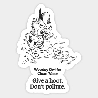 Woodsy Owl Give a Hoot. Don't Pollute. Sticker